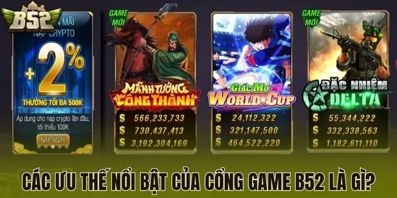 Các ưu thế nổi bật của cổng game B52 là gì?