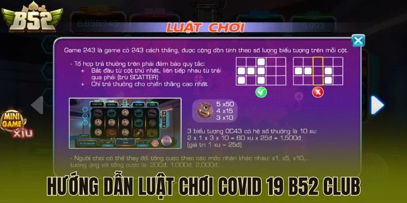 Hướng dẫn luật chơi Covid 19 B52 Club