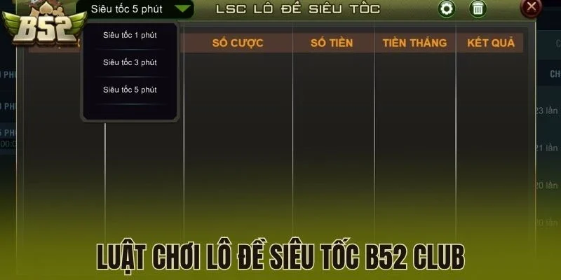 Luật chơi lô đề siêu tốc B52 Club