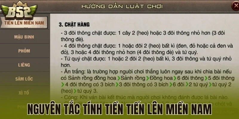 Nguyên tắc tính tiền tiến lên miền Nam