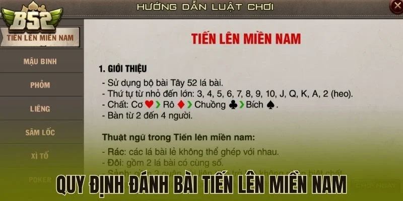 Quy định đánh bài tiến lên miền Nam