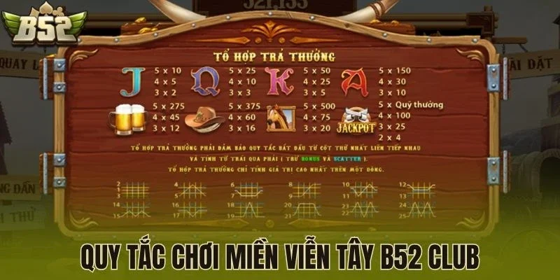 Quy tắc chơi Miền viễn tây B52 Club