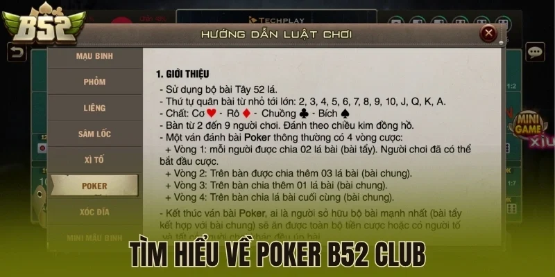 Tìm hiểu về Poker B52 Club