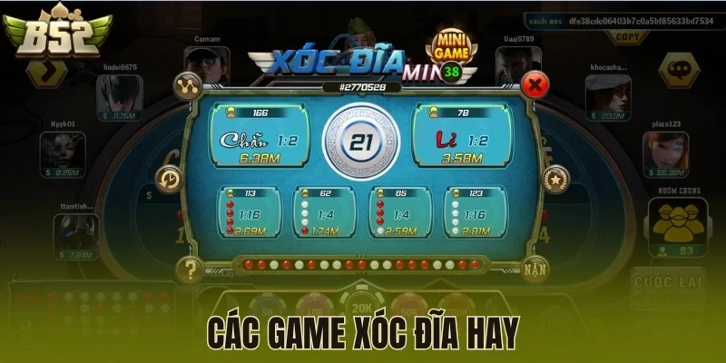 Các game xóc đĩa hay