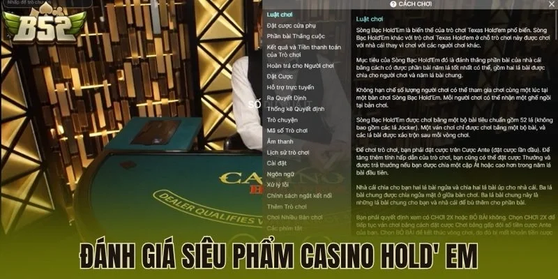 Đánh giá siêu phẩm Casino Hold' em