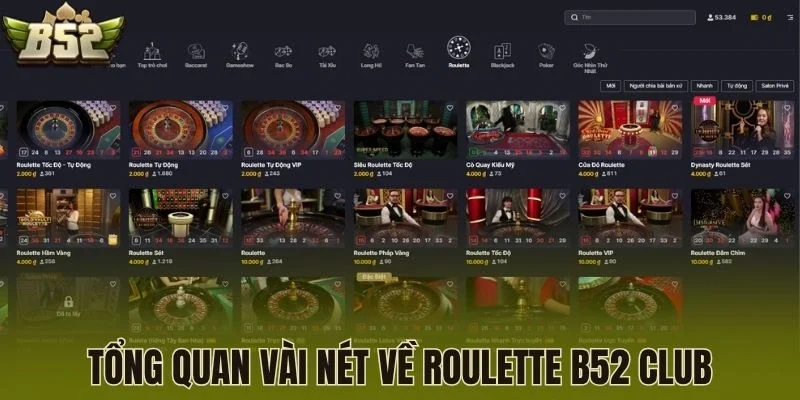 Tổng quan vài nét về Roulette B52 Club